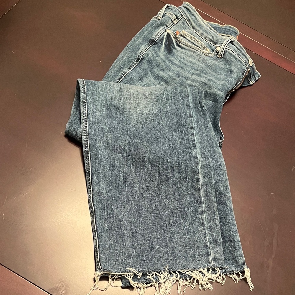 Judy Blue Distressed Flare Jeans - Deep Blue